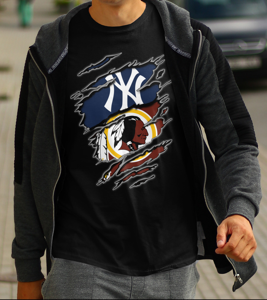 Yankees And Redskins Fan Tribute T-Shirt