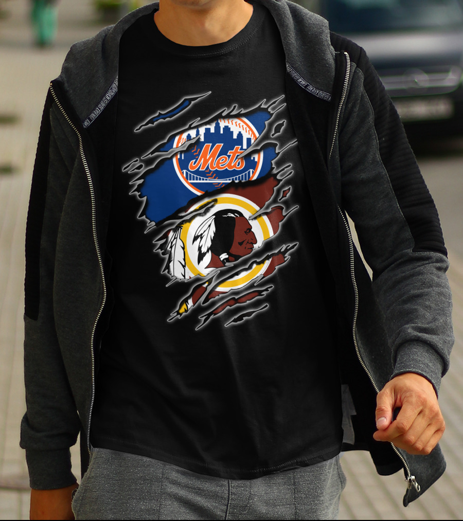 Mets Redskins Crossover Fan Tribute T-Shirt