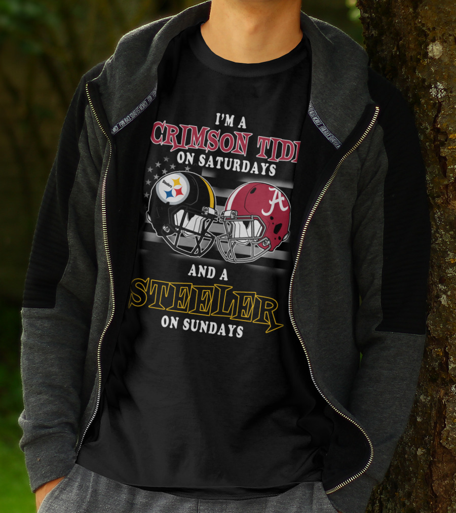 I'm A Crimson Tide On Saturdays And A Steeler On Sundays T-Shirt
