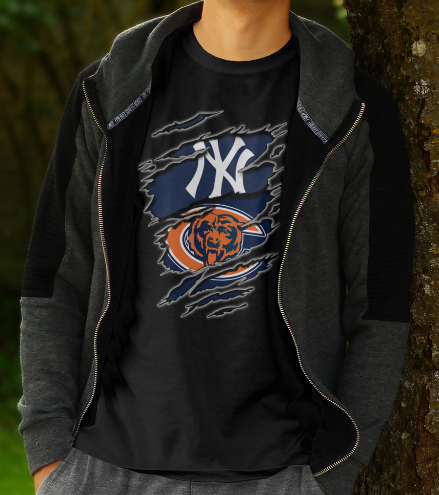 New York Yankees Chicago Bears Fans T-Shirt