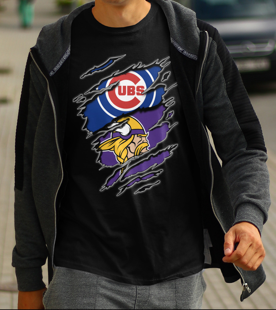 Cubs Vikings Crossover Fan T-Shirt