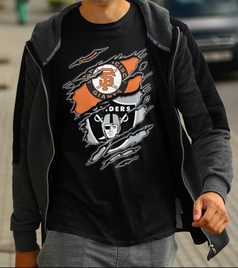 San Francisco Giants And Raiders Fans Collaboration T-Shirt