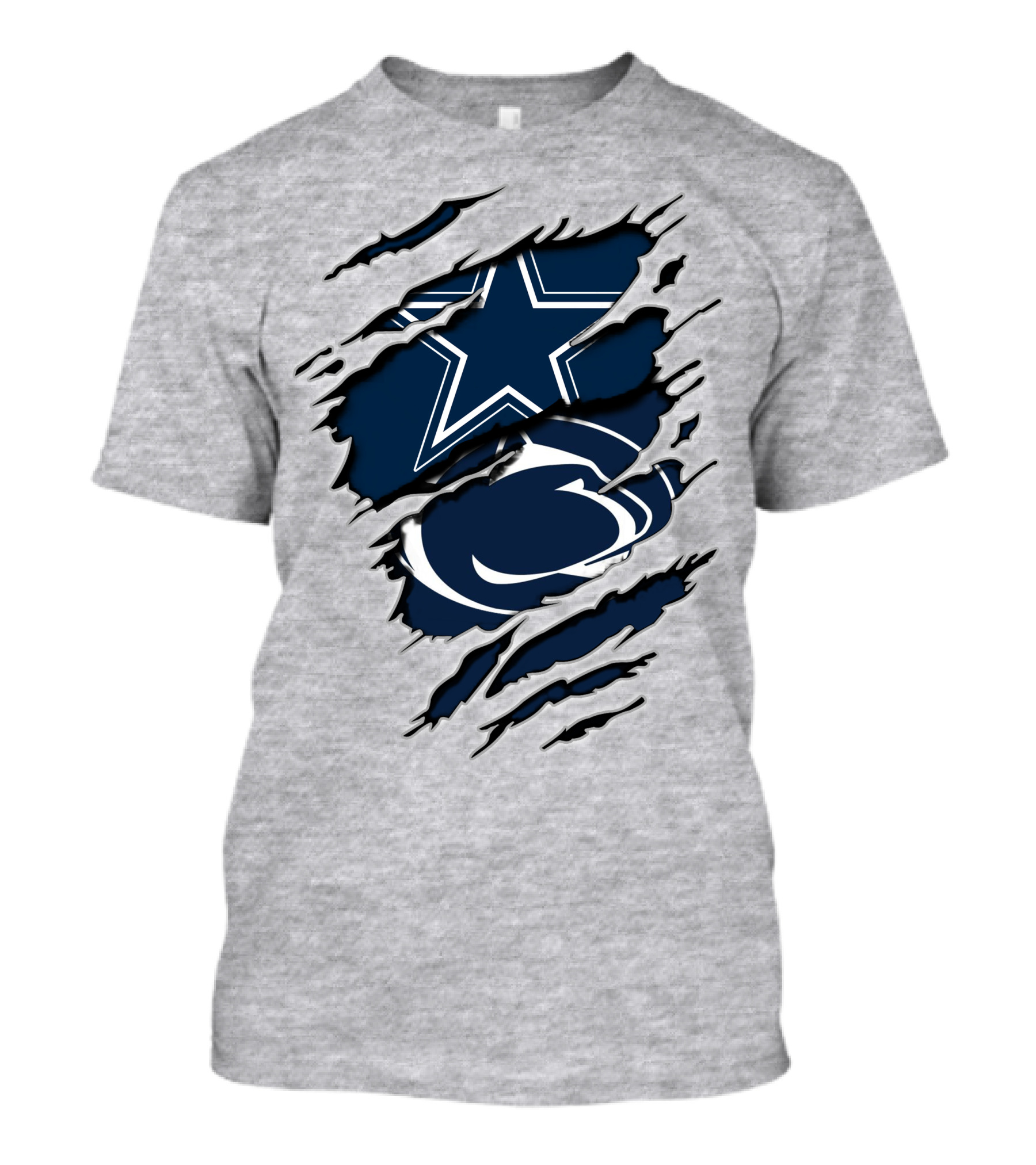 Dallas Cowboys Penn State Nittany Lions Claw Marks T-Shirt