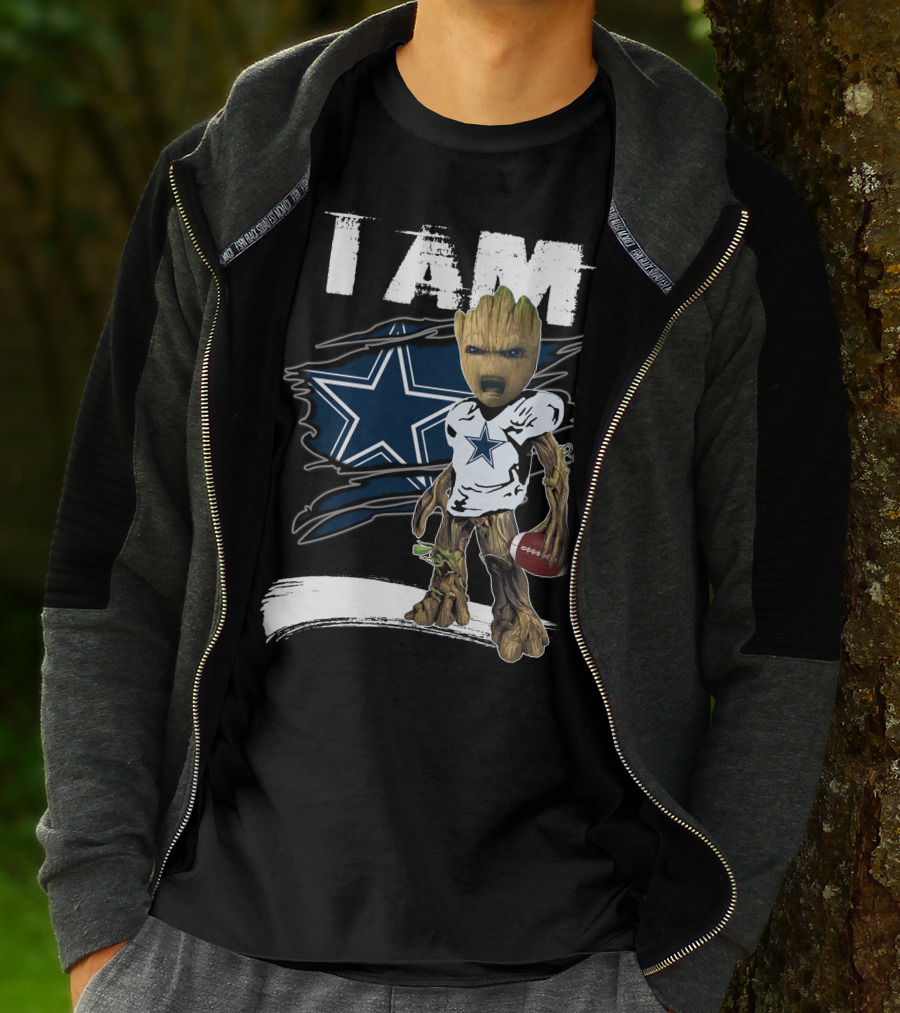 I Am Cowboys Football Groot Star T-Shirt