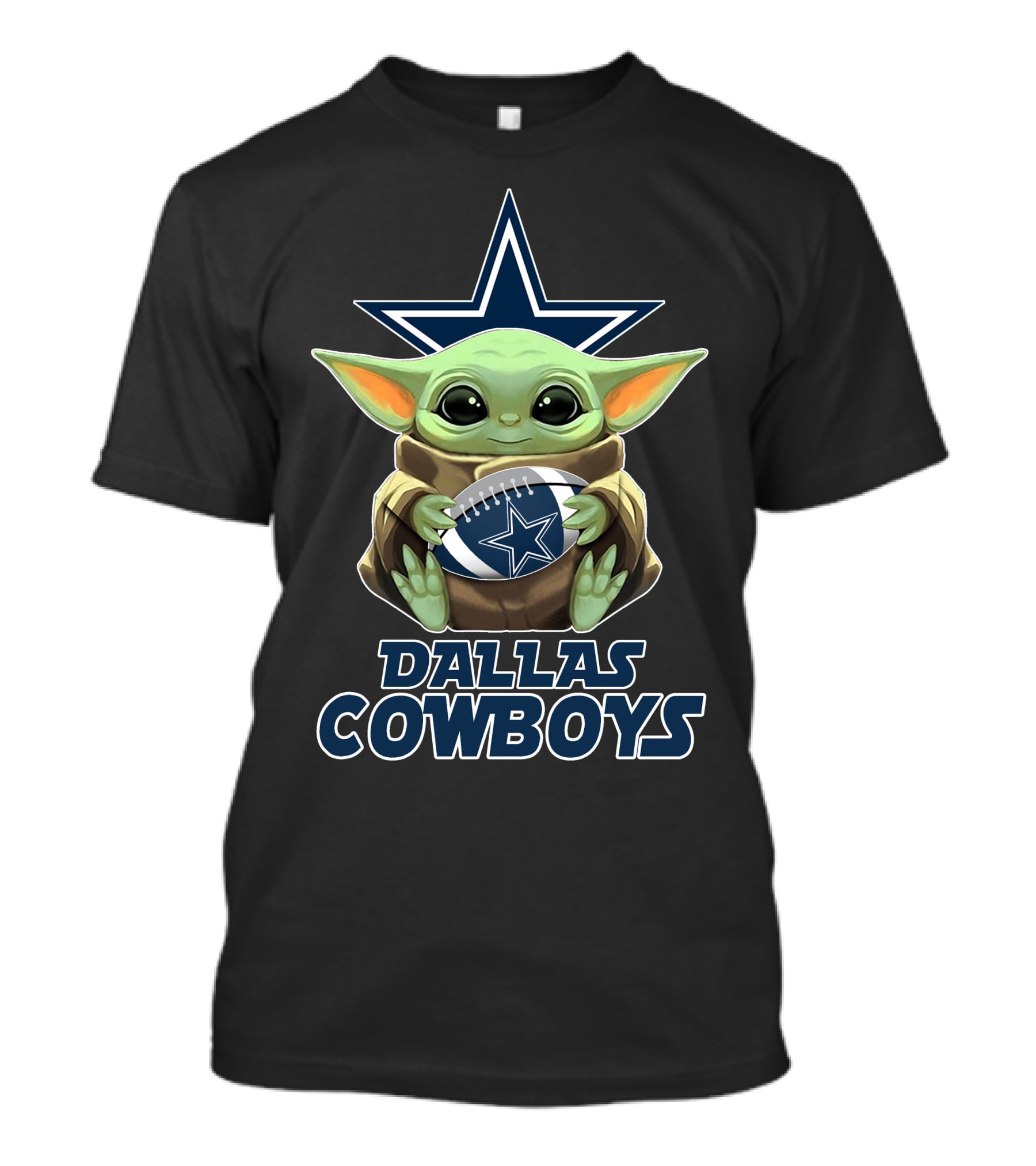 Dallas Cowboys Fan's Baby Yoda Football T-Shirt