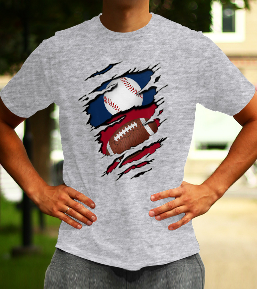 Baseball And Football Fusion T-Shirt