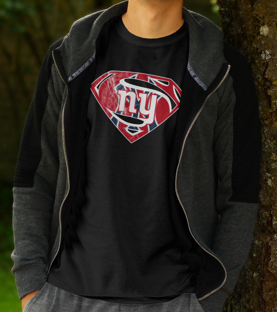 NY Superman Logo Fan Superhero Football T-Shirt