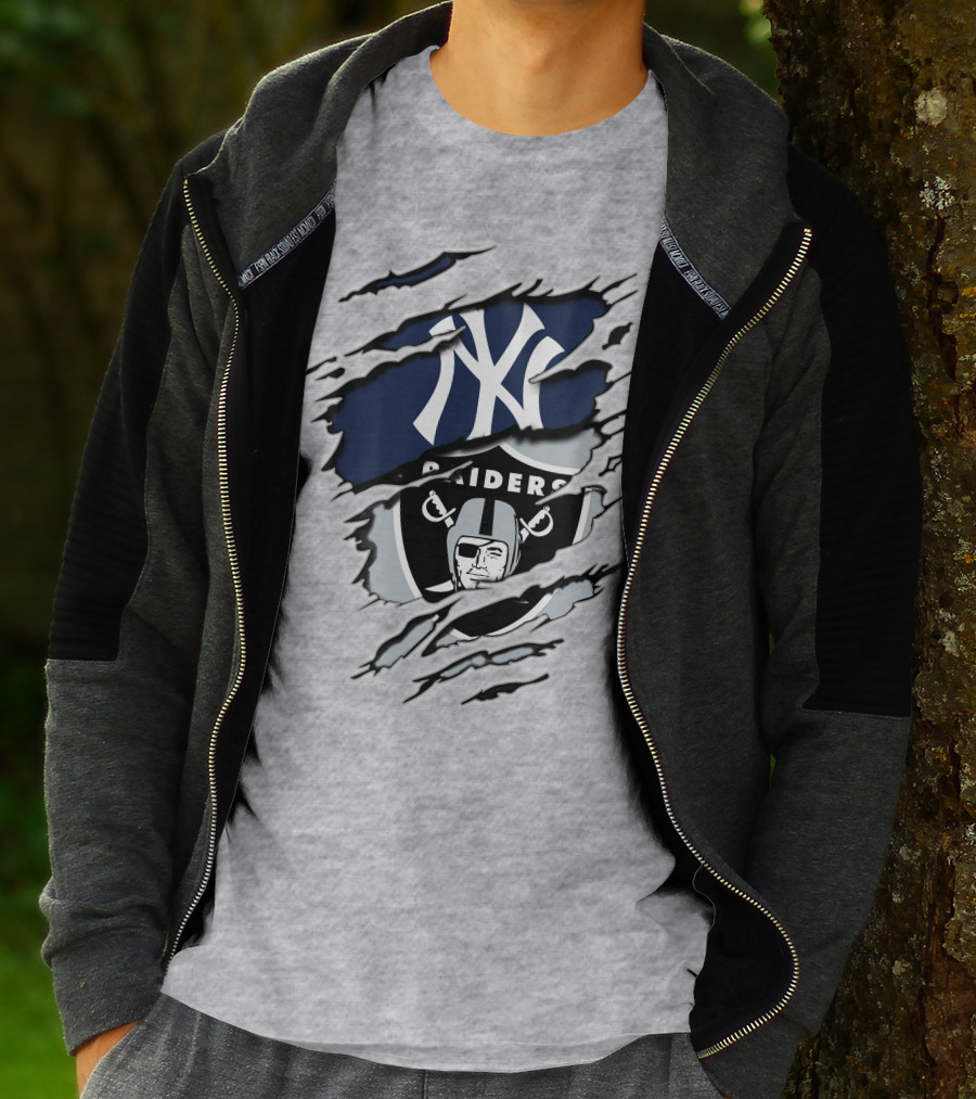 Raiders Yankees Dual Logo Fusion T-Shirt
