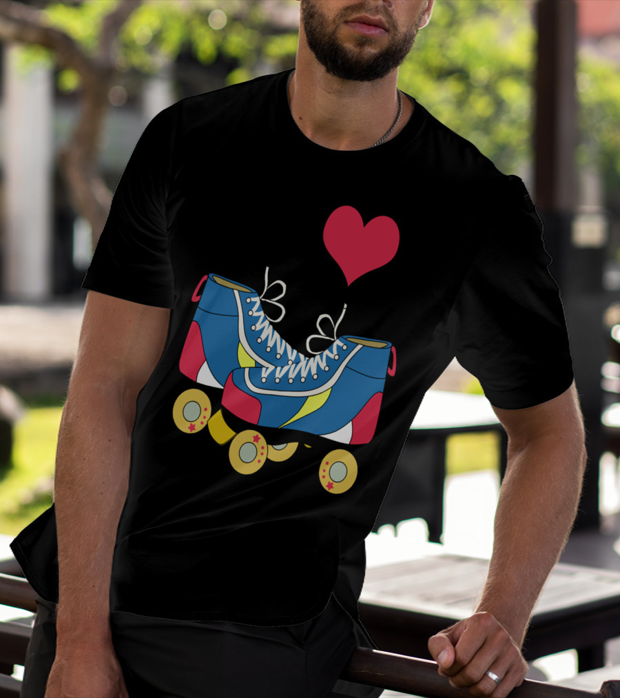 I Love Roller Skates Retro Colorful T-Shirt