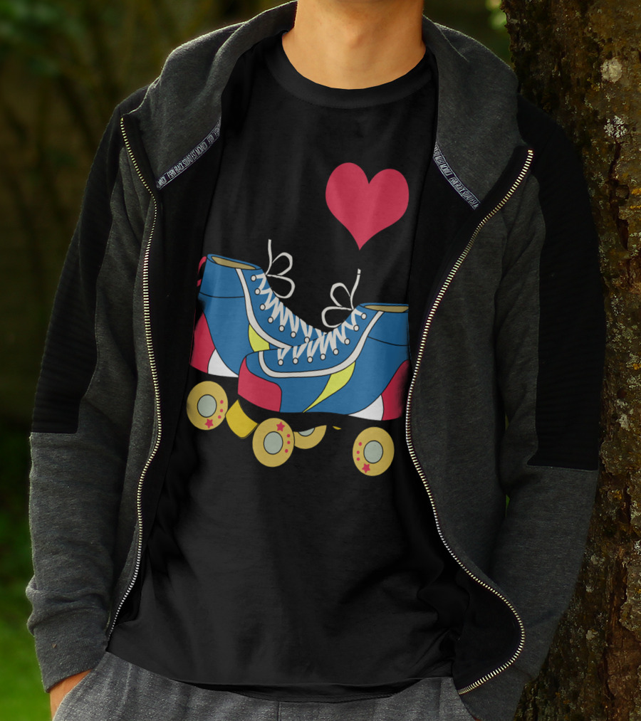 I Love Roller Skates Retro Colorful T-Shirt