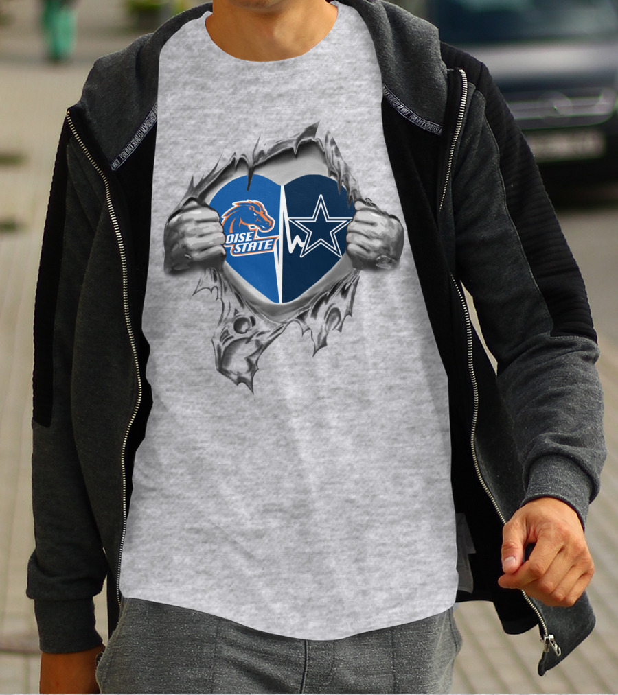 Boise State Cowboys Heart T-Shirt