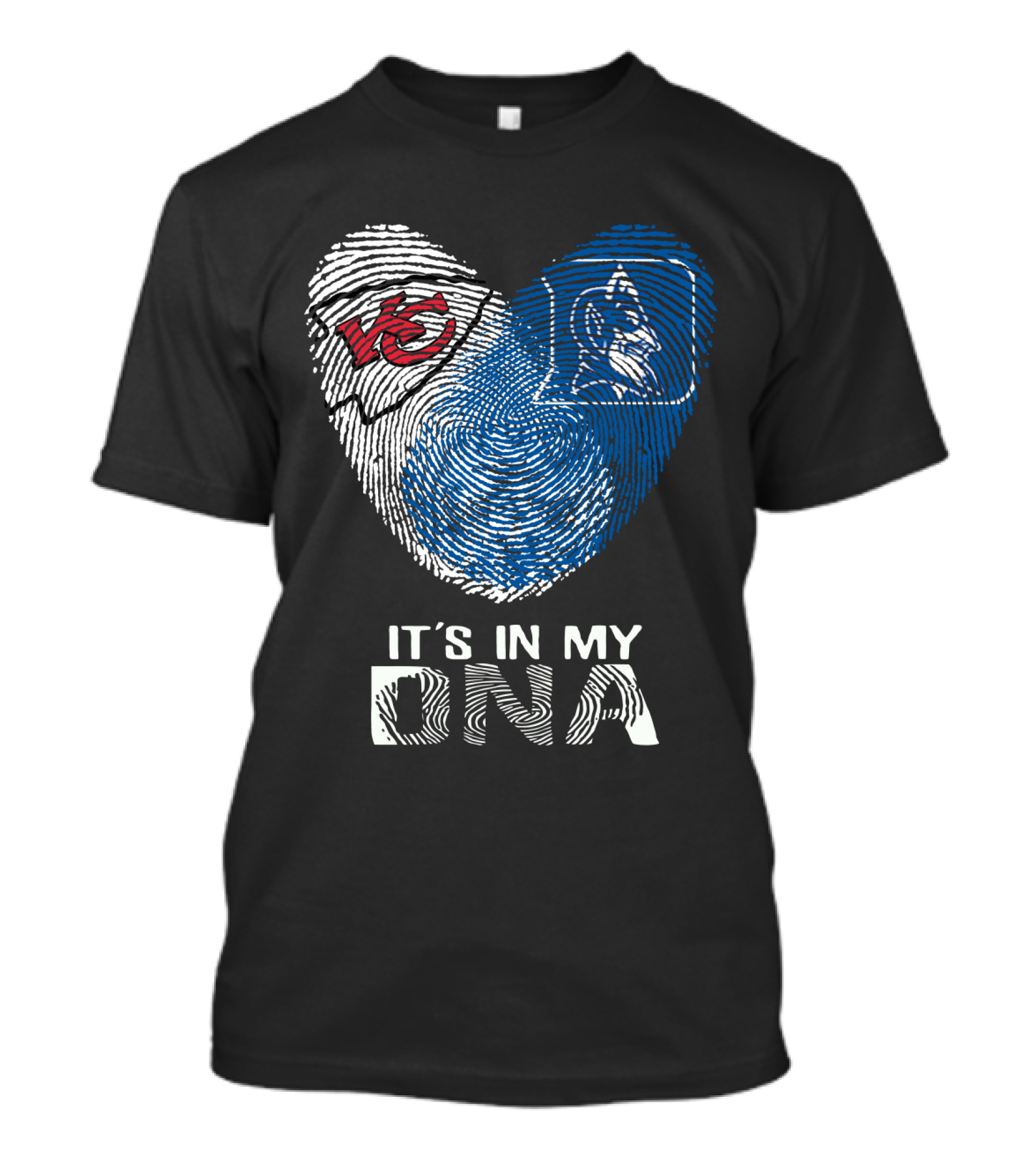 Chiefs Duke It's In My Dna Fingerprint Heart T-Shirt