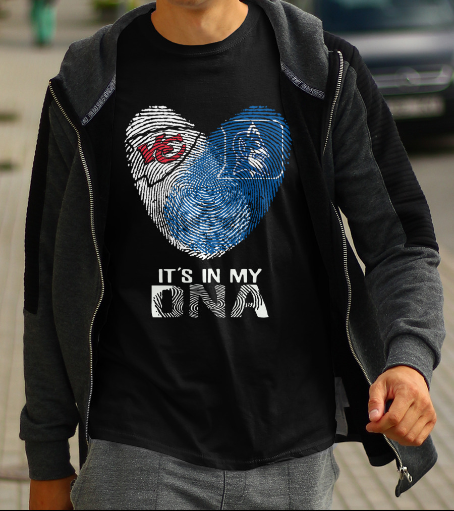 Chiefs Duke It's In My Dna Fingerprint Heart T-Shirt