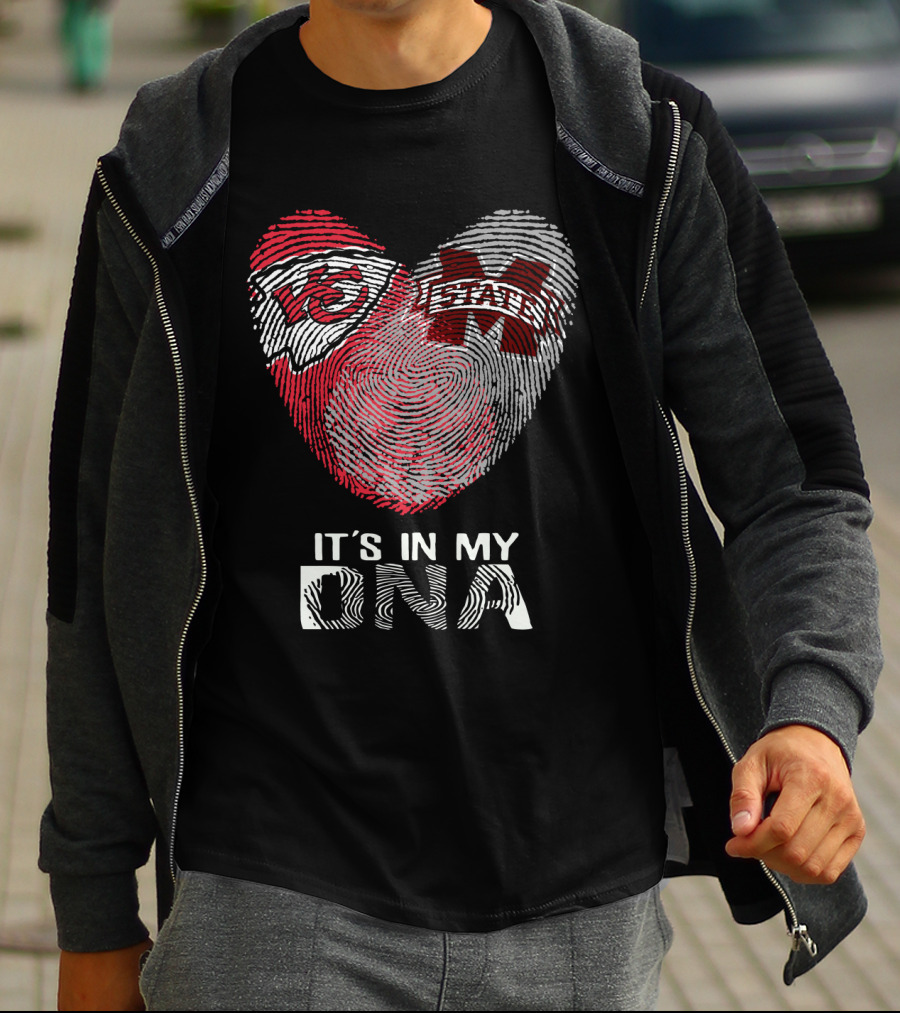 Chiefs MS State It's In My DNA Heartprint T-Shirt
