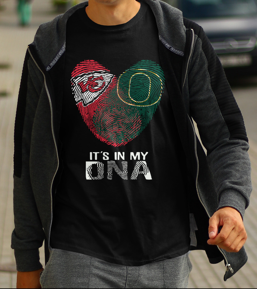 Kansas City Chiefs Oregon Ducks It's In My Dna T-Shirt