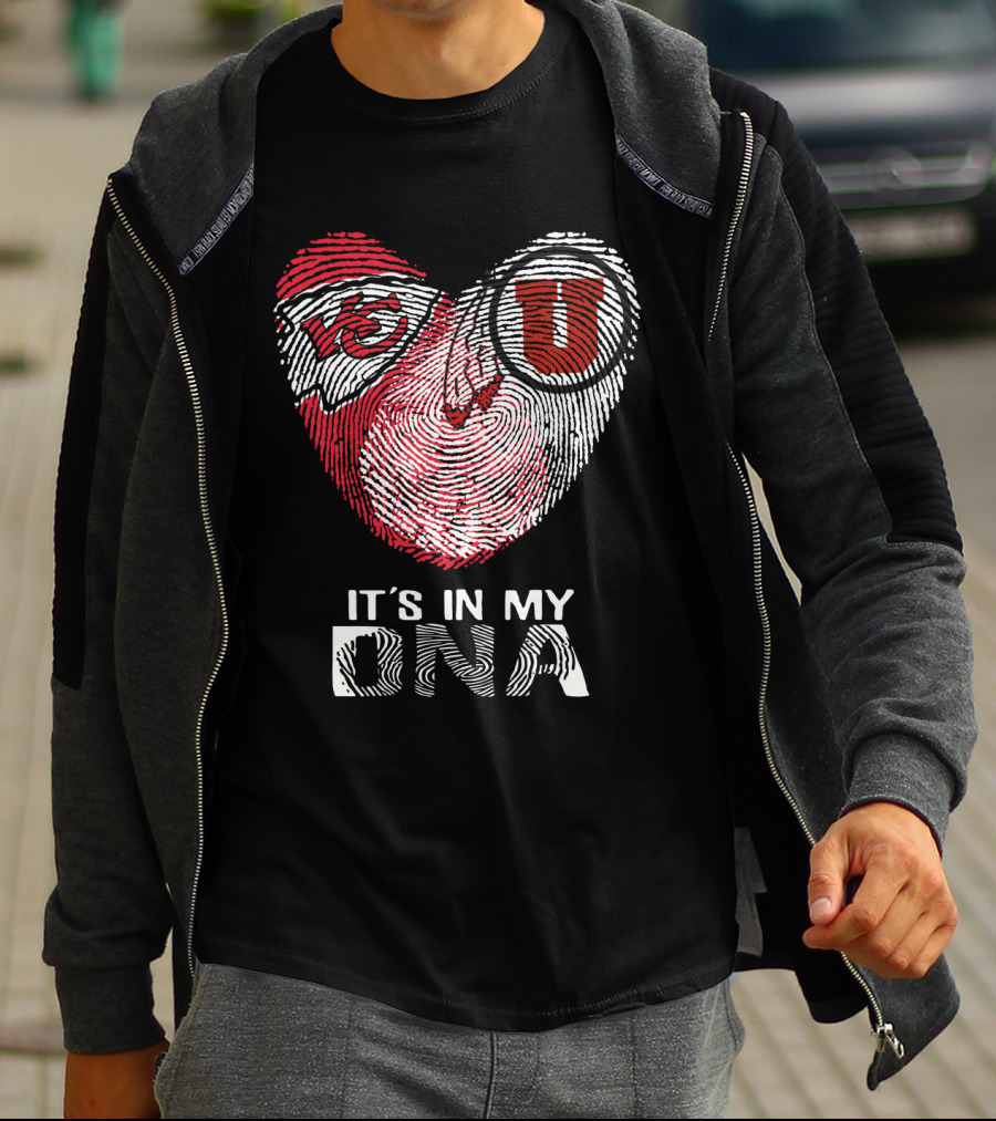 Chiefs Utah Utes It's In My Dna Fingerprint Heart U T-Shirt