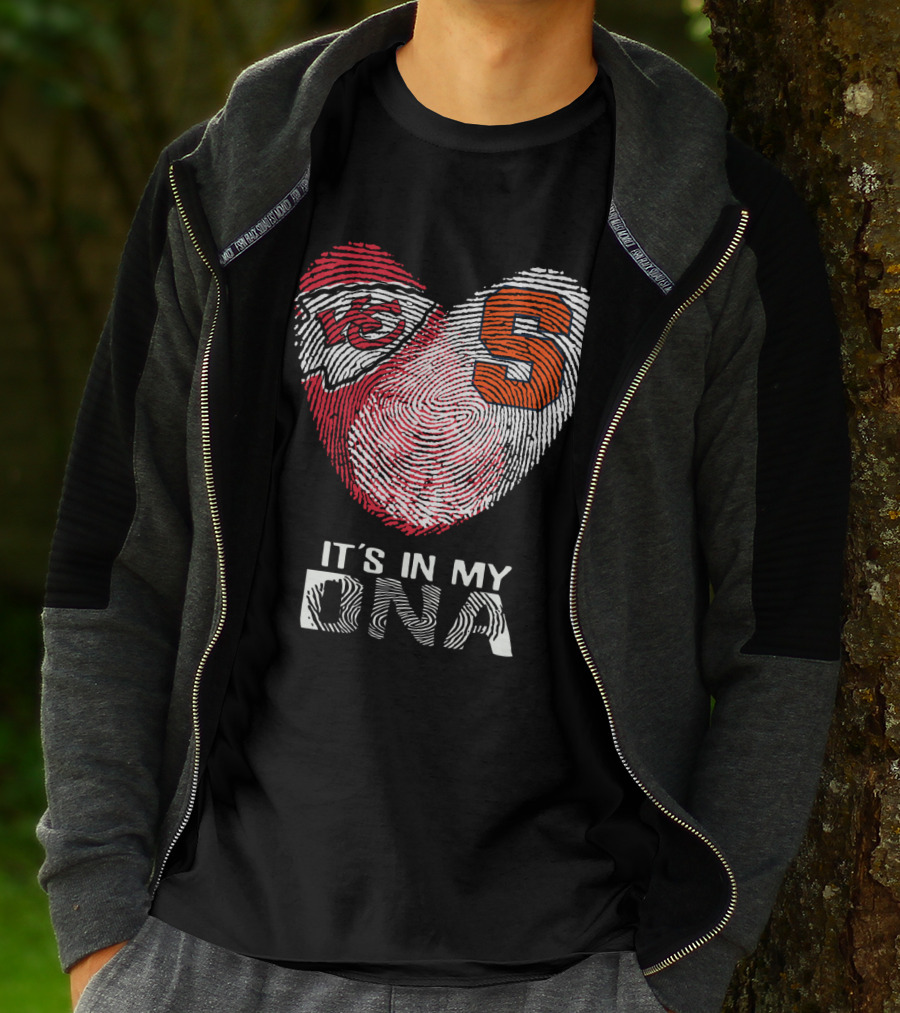 Chiefs Syracuse It's In My Dna Fingerprint Heart T-Shirt
