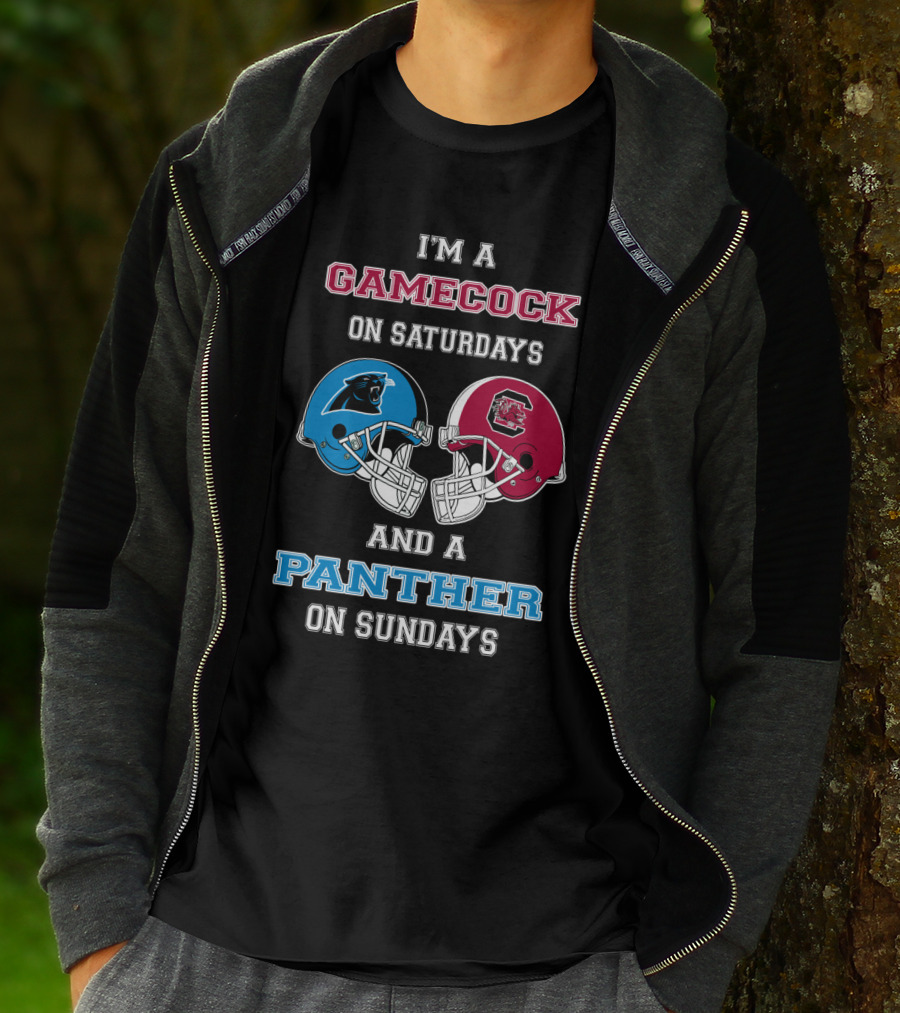 I'm A Gamecock On Saturdays And A Panther On Sundays T-Shirt