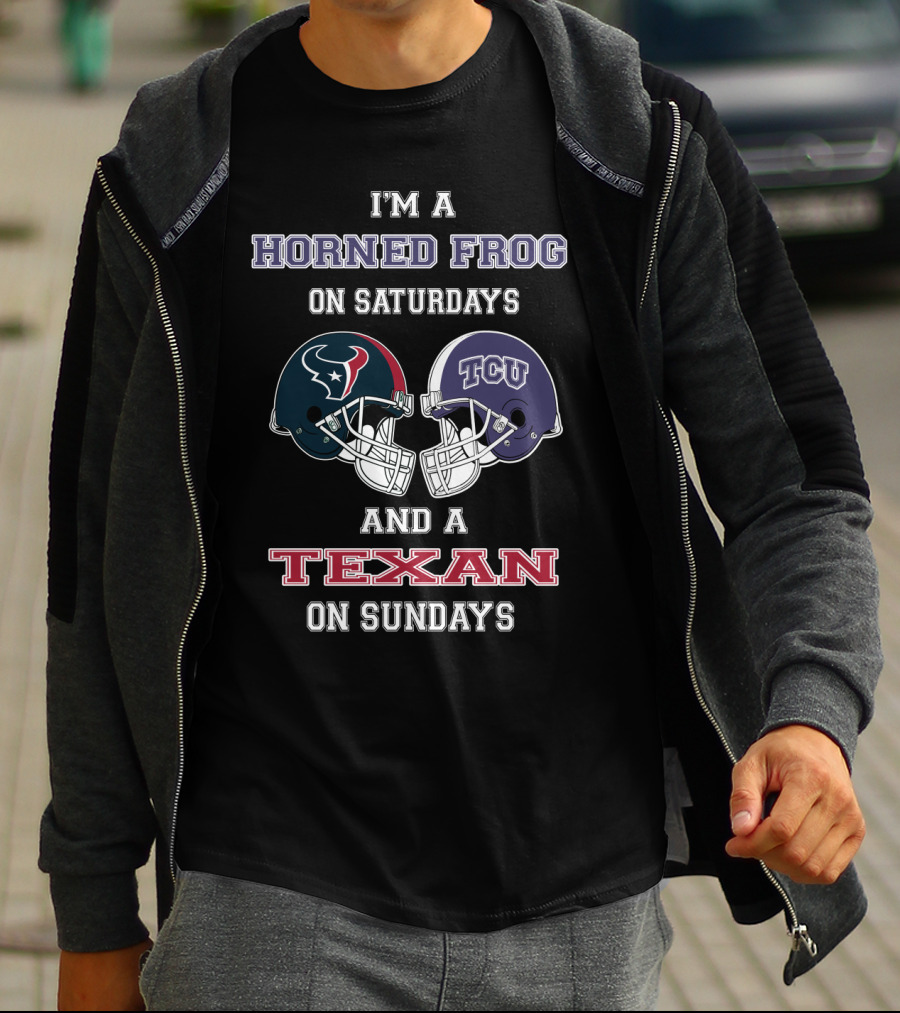 Horned Frog On Saturdays And A Texan On Sundays T-Shirt