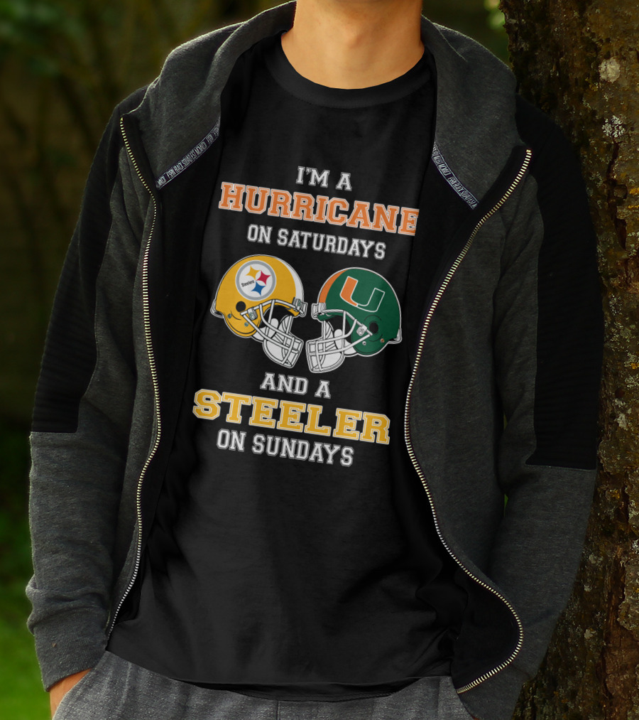 I'm A Hurricane On Saturdays And A Steeler On Sundays T-Shirt