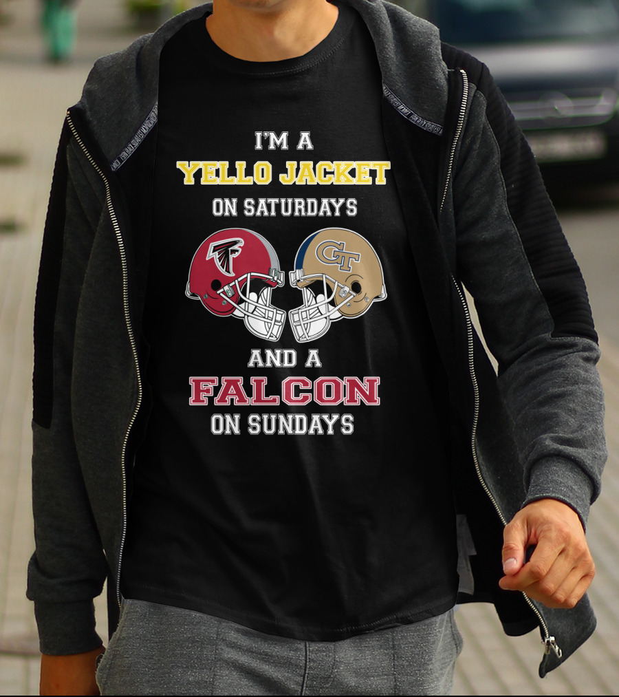 I'm A Yello Jacket On Saturdays And A Falcon On Sundays T-Shirt