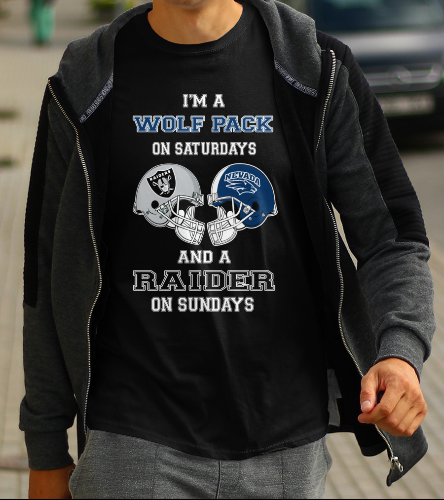 I'm A Wolf Pack On Saturdays And A Raider On Sundays T-Shirt
