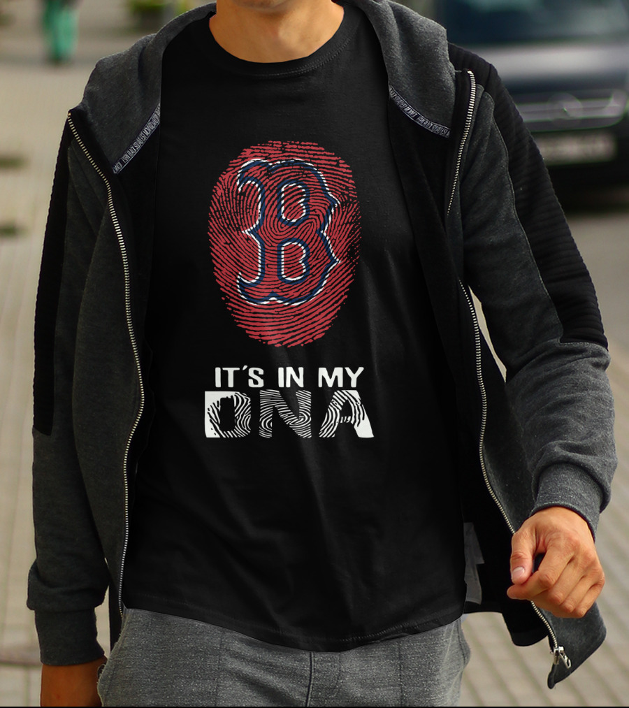 Redsox B It's In My DNA Fingerprint T-Shirt