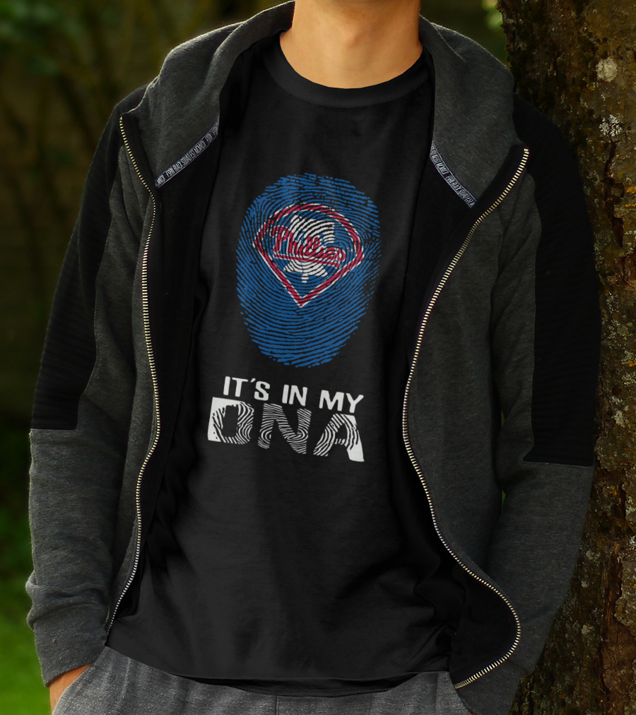 Phillies It's In My DNA Fingerprint Baseball Fan Gear T-Shirt