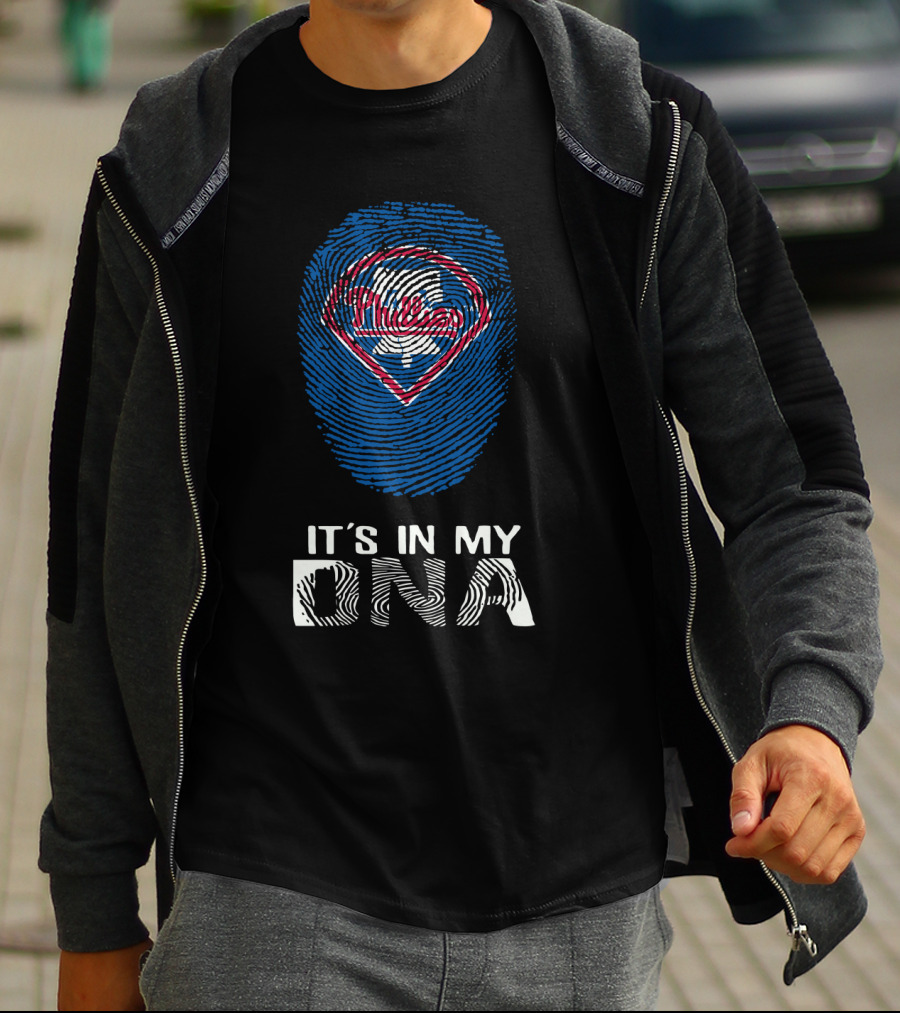Phillies It's In My DNA Fingerprint Baseball Fan Gear T-Shirt