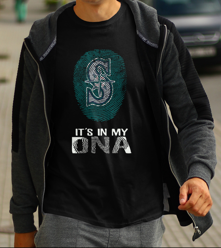 Seattle Mariners It's In My DNA Fingerprint T-Shirt