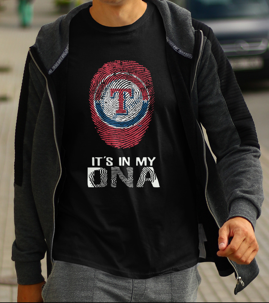 Texas Rangers T Fingerprint It's In My DNA T-Shirt