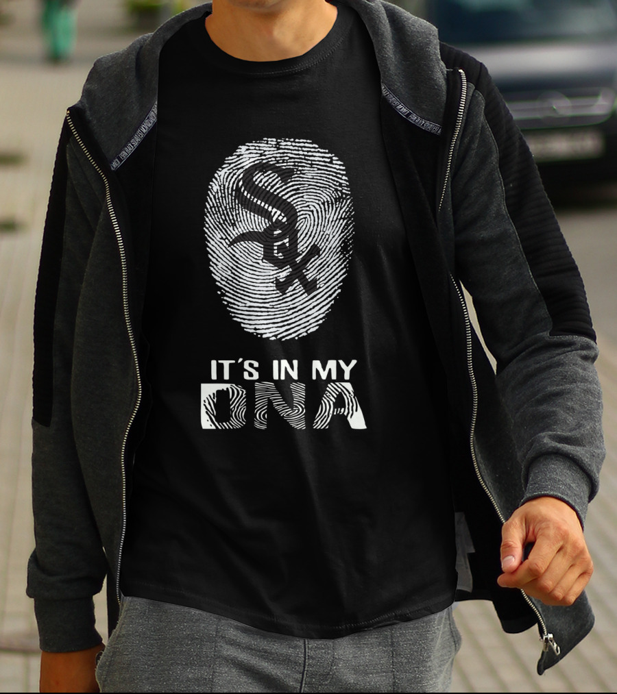 White Sox Logo It's In My DNA Fingerprint T-Shirt
