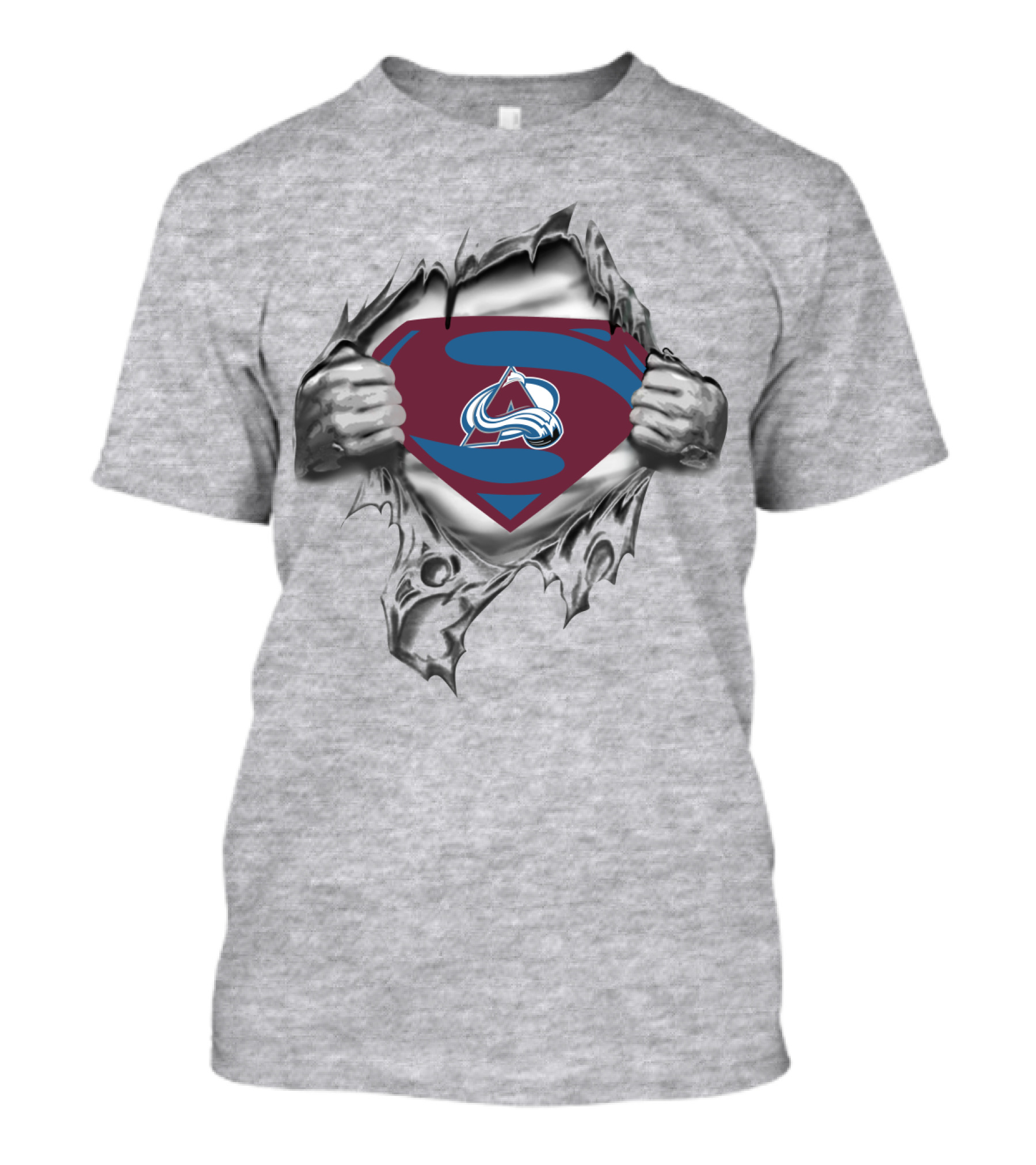 Avalanche Super Man Colorado Logo Pullover Crest T-Shirt