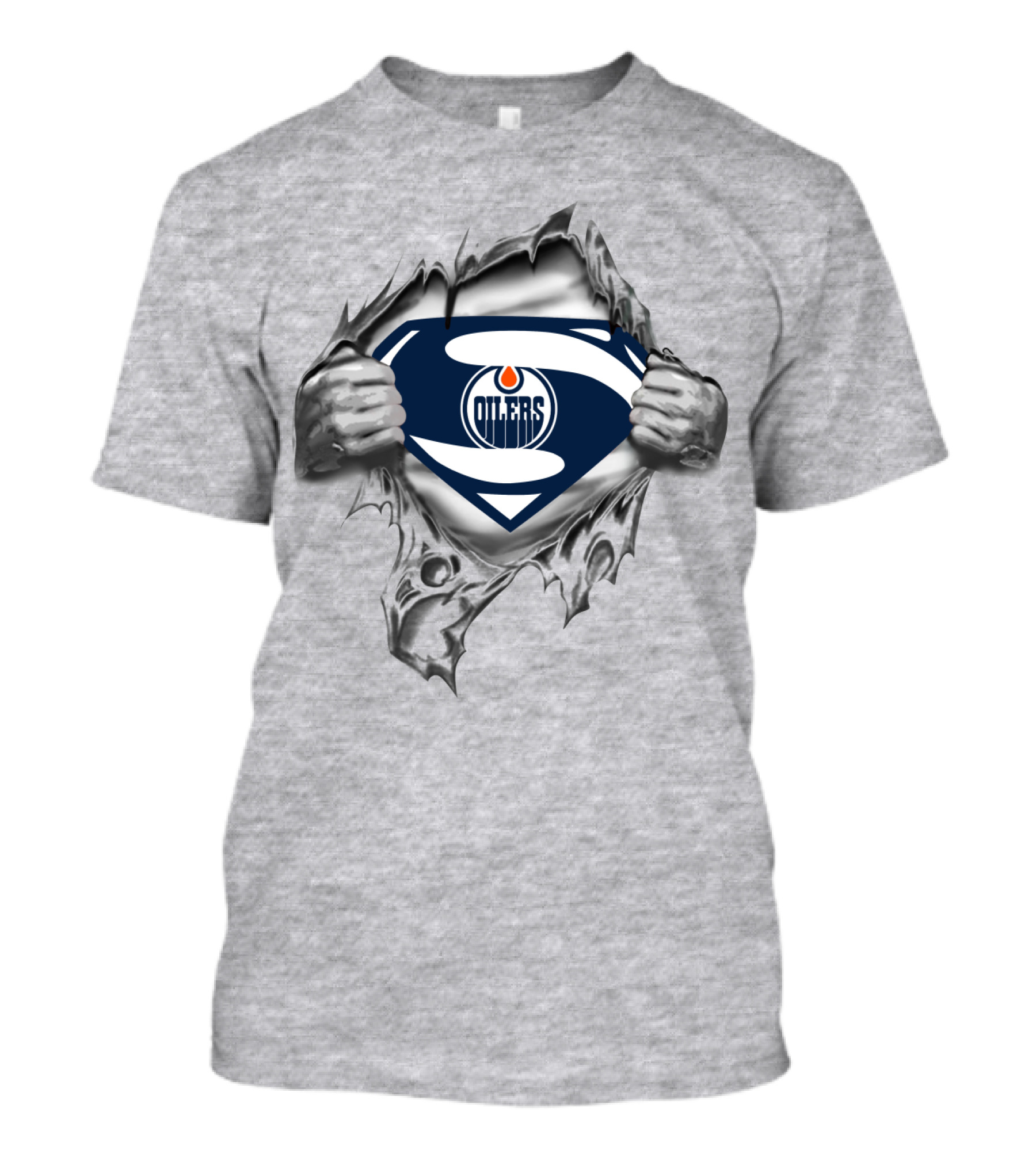 Edmonton Oilers Superman Logo Mashup T-Shirt