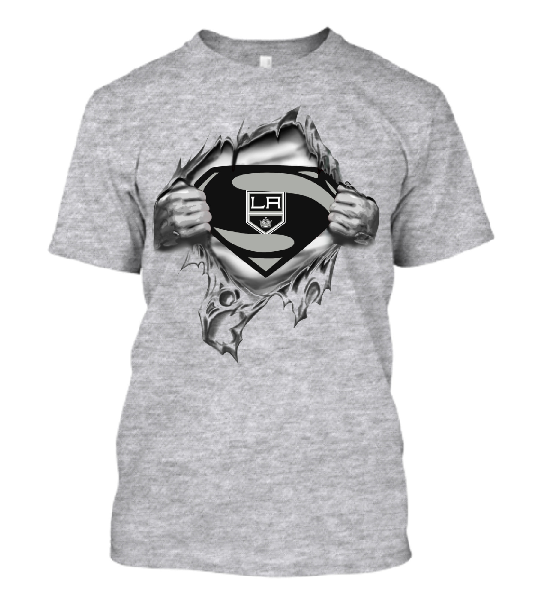 La Kings Shield Emblem Revealed Superhero Style T-Shirt