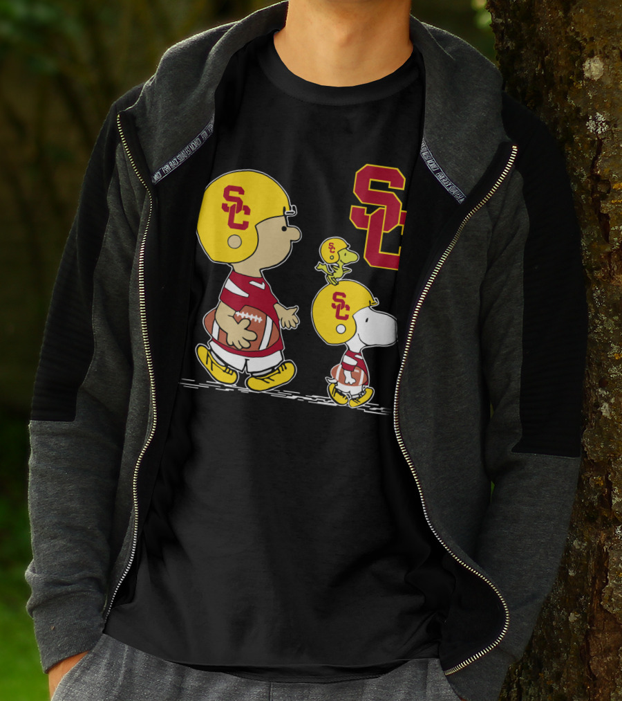 Snoopy USC Trojans Football SC T-Shirt