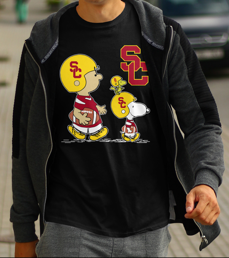 Snoopy USC Trojans Football SC T-Shirt