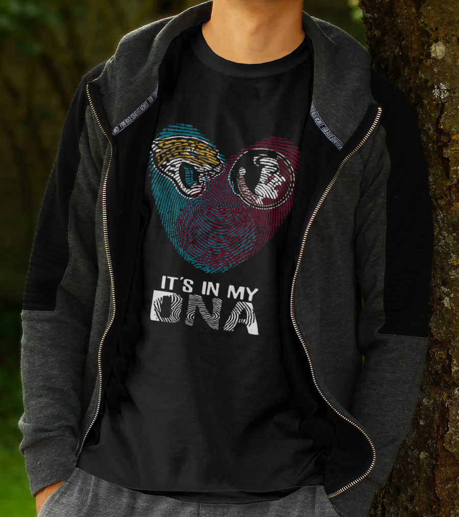 Jaguars Seminoles It's In My DNA Fingerprint Heart T-Shirt
