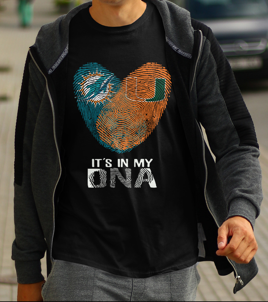 Miami Dolphins Hurricanes It's In My DNA T-Shirt