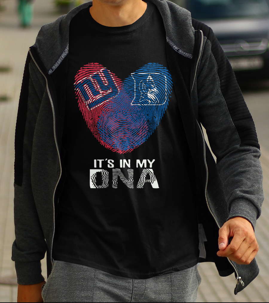 It's In My DNA Giants Duke Fingerprint Heart T-Shirt