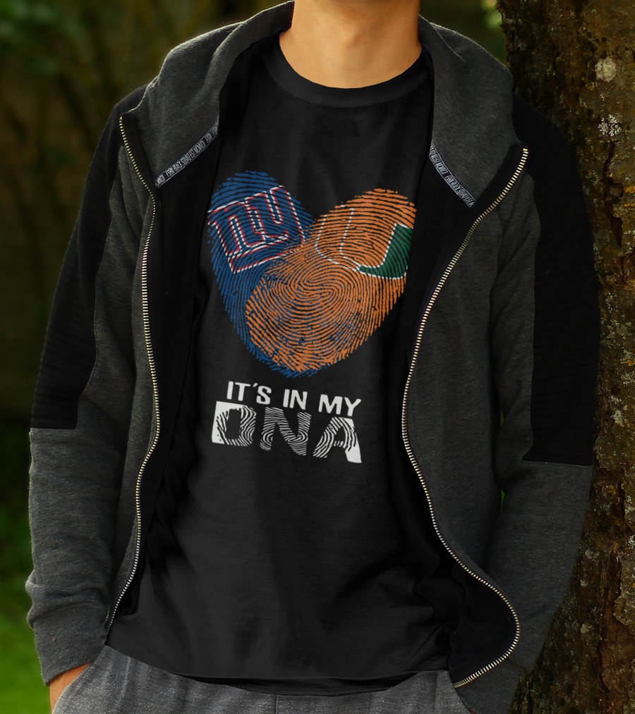 New York Giants Miami Hurricanes It's In My DNA T-Shirt