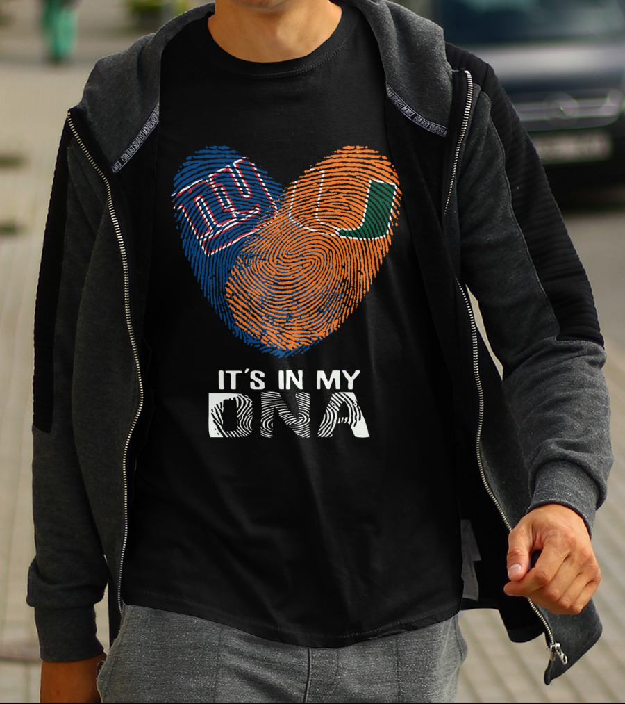 New York Giants Miami Hurricanes It's In My DNA T-Shirt