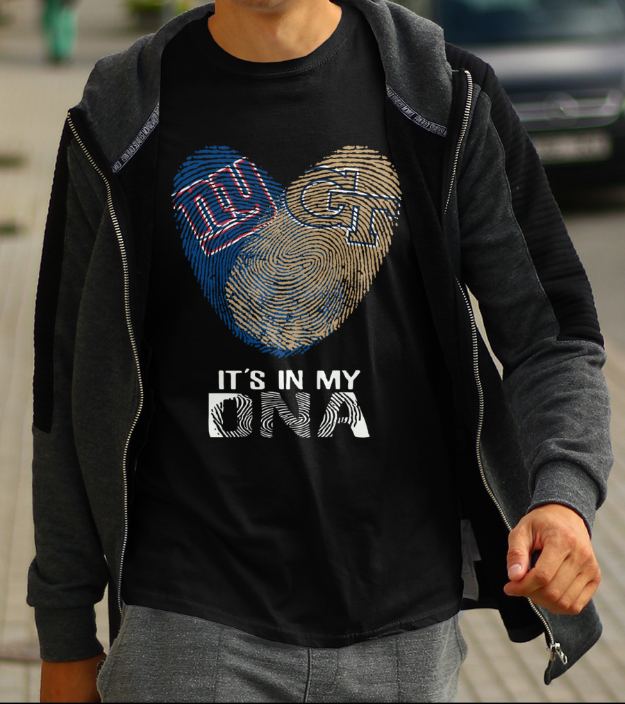 Ny Giants Gt It's In My DNA Fingerprint Heart T-Shirt
