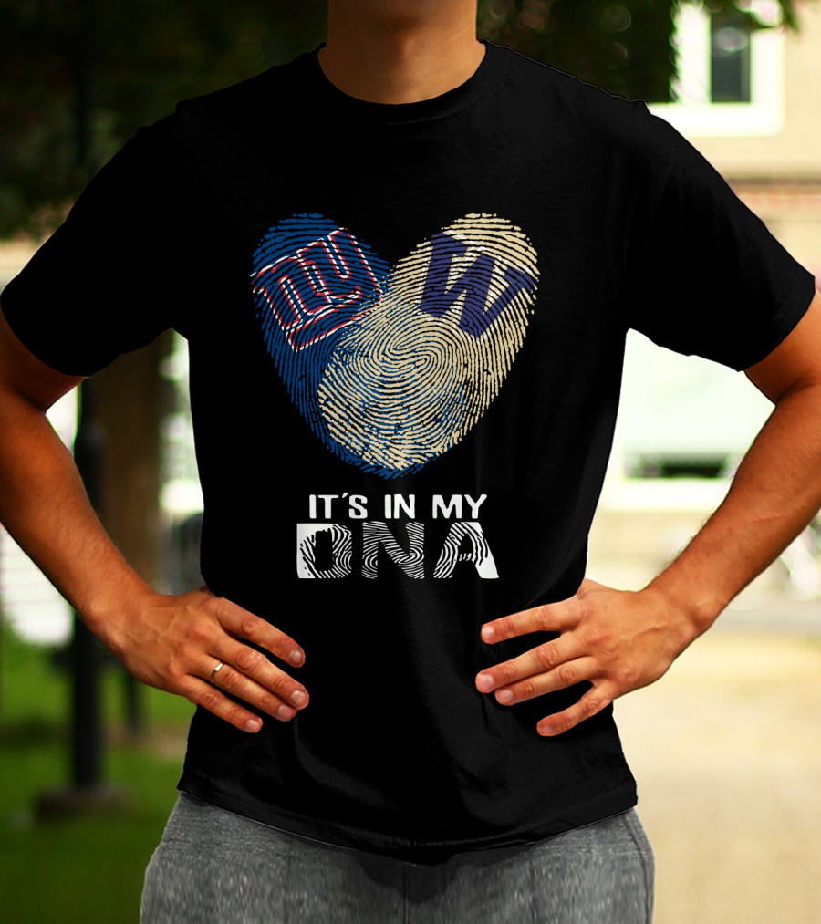 Giants Huskies It's In My DNA Fingerprint T-Shirt