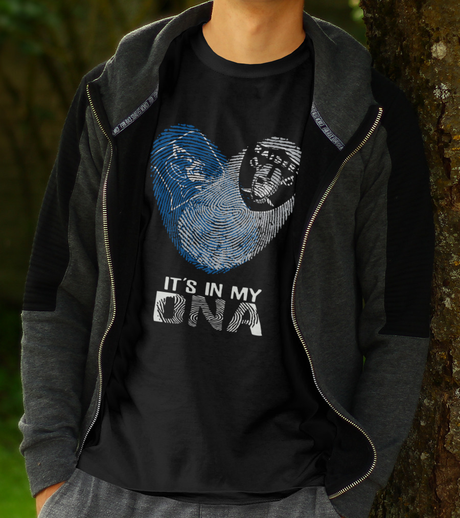 Raiders Duke It's In My DNA Fingerprint Heart T-Shirt