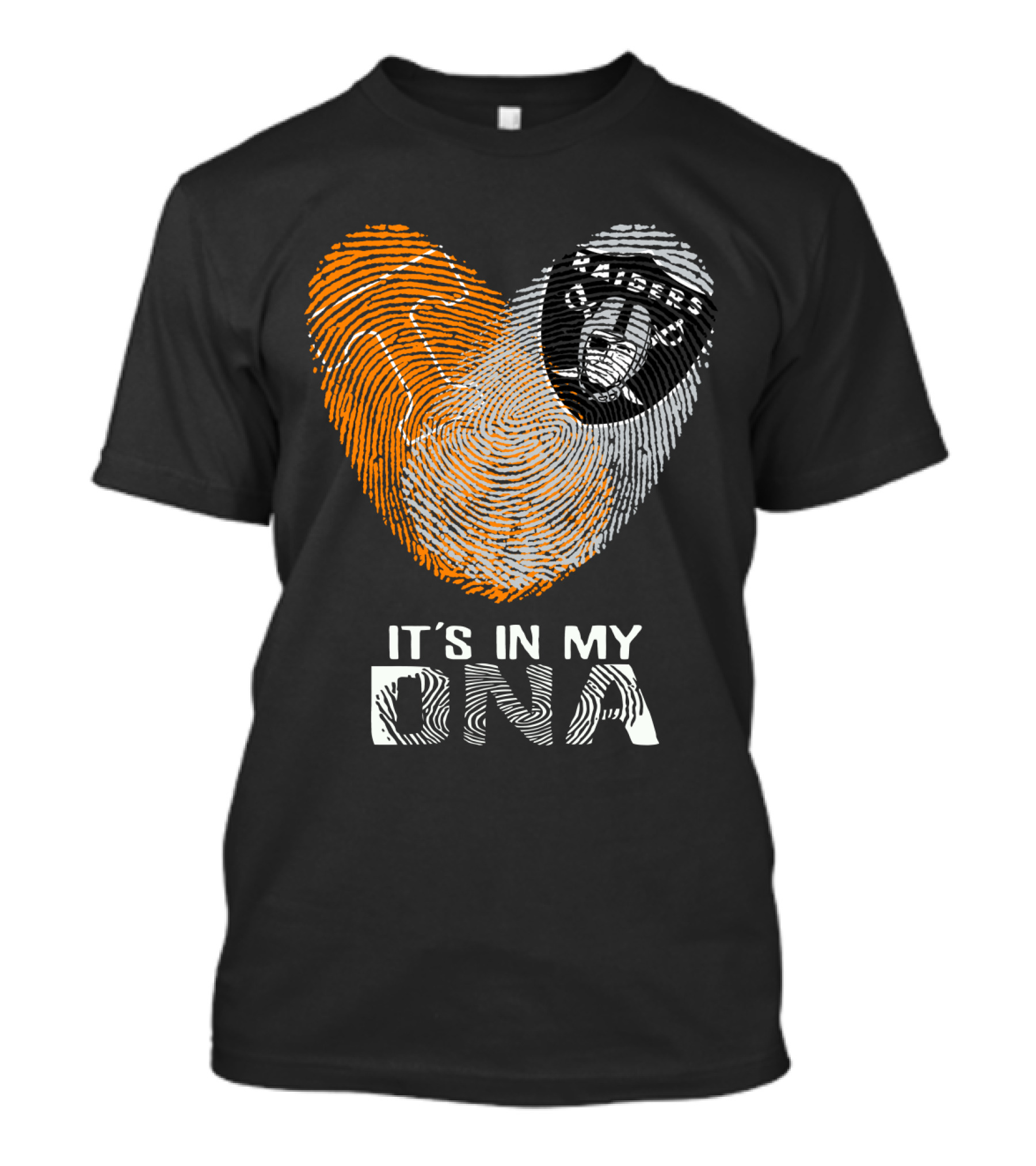 Raiders It's In My DNA Fingerprint Heart T-Shirt