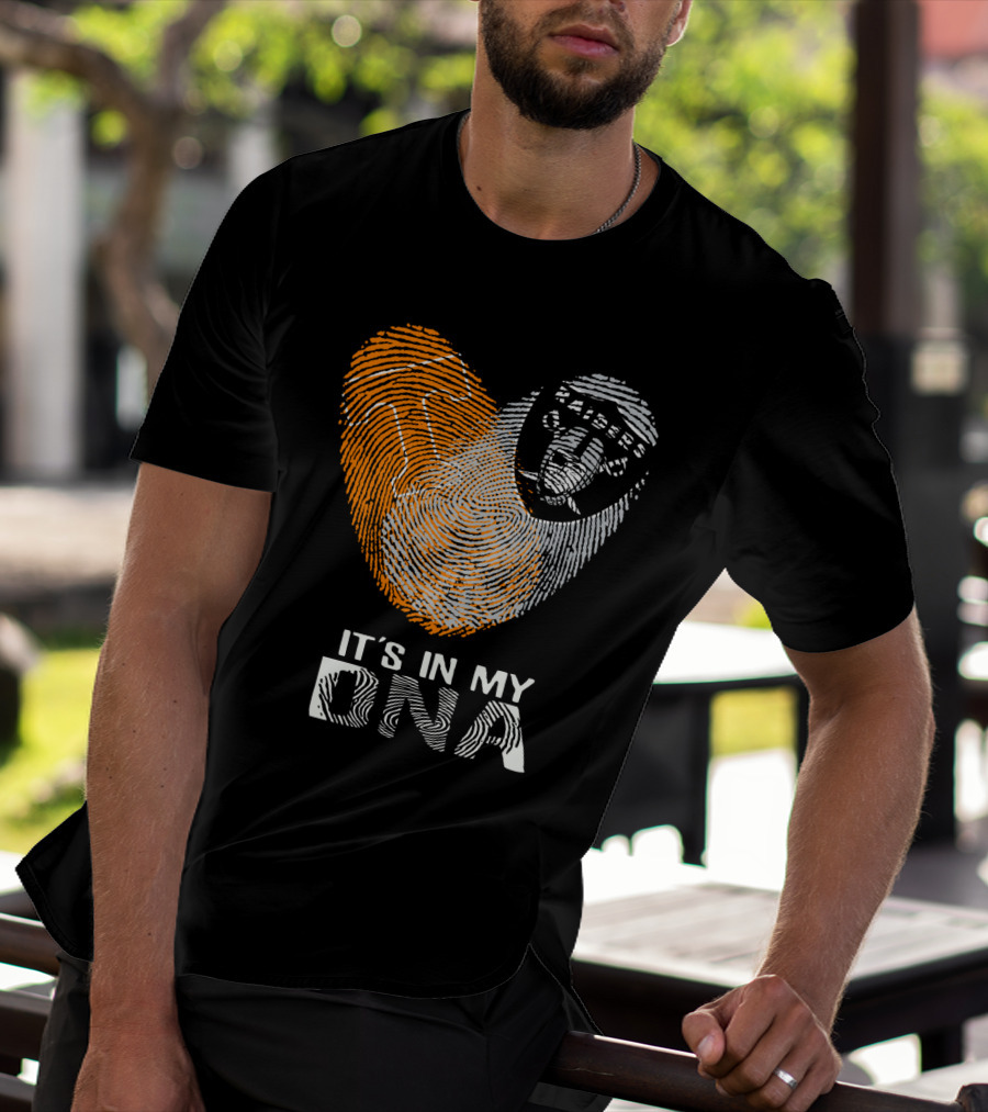 Raiders It's In My DNA Fingerprint Heart T-Shirt