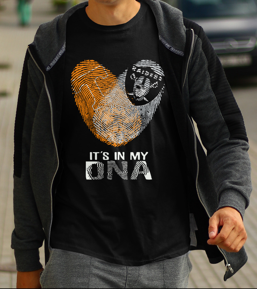 Raiders It's In My DNA Fingerprint Heart T-Shirt
