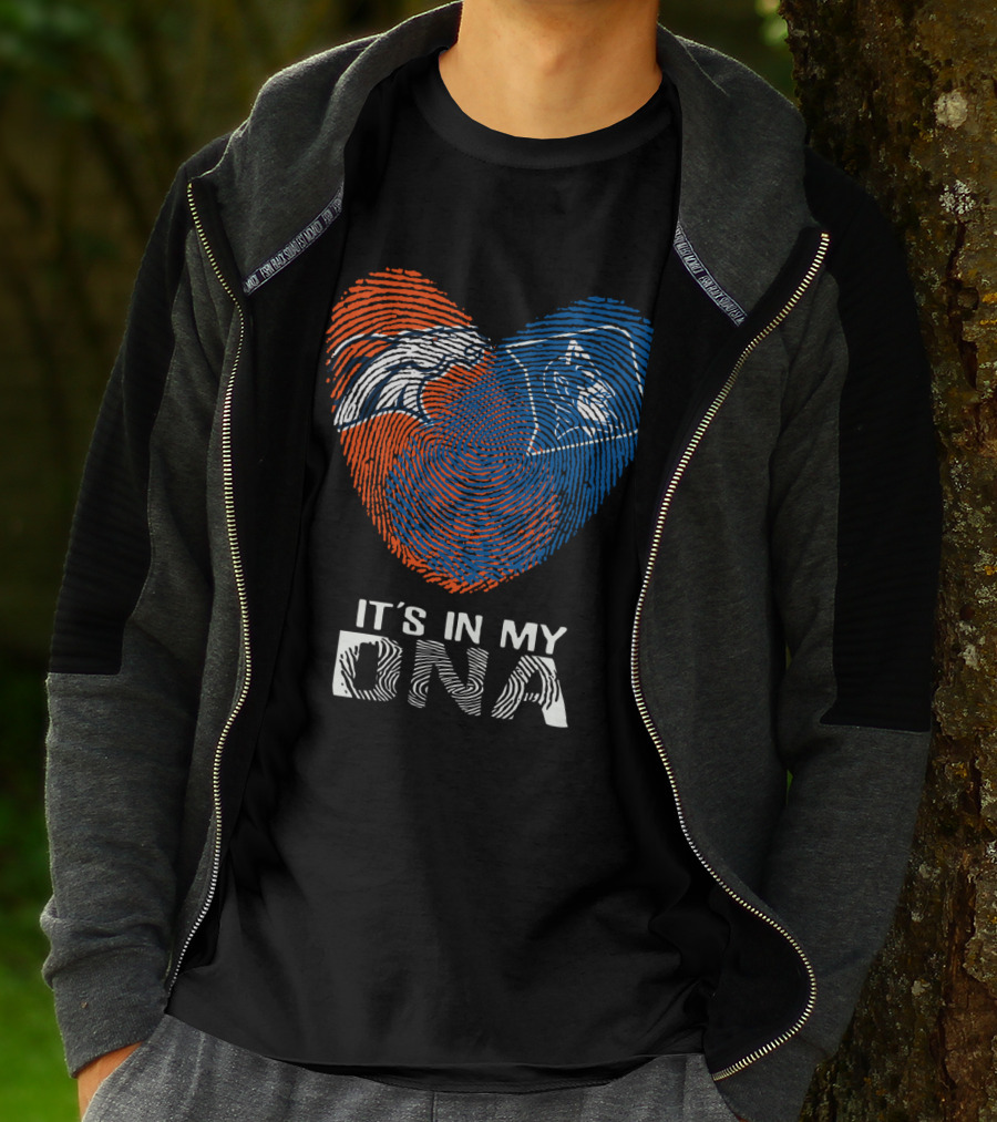 Broncos Duke Heart Fingerprint It's In My DNA T-Shirt