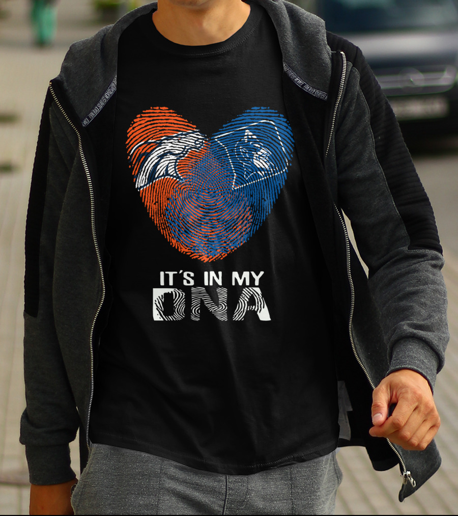 Broncos Duke Heart Fingerprint It's In My DNA T-Shirt